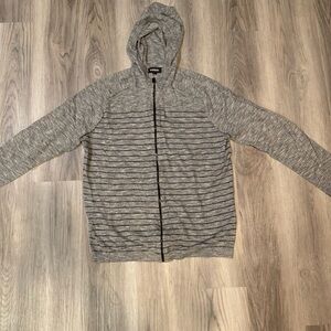 Express Women’s Large Full Zip Hooded Lightweight Sweater